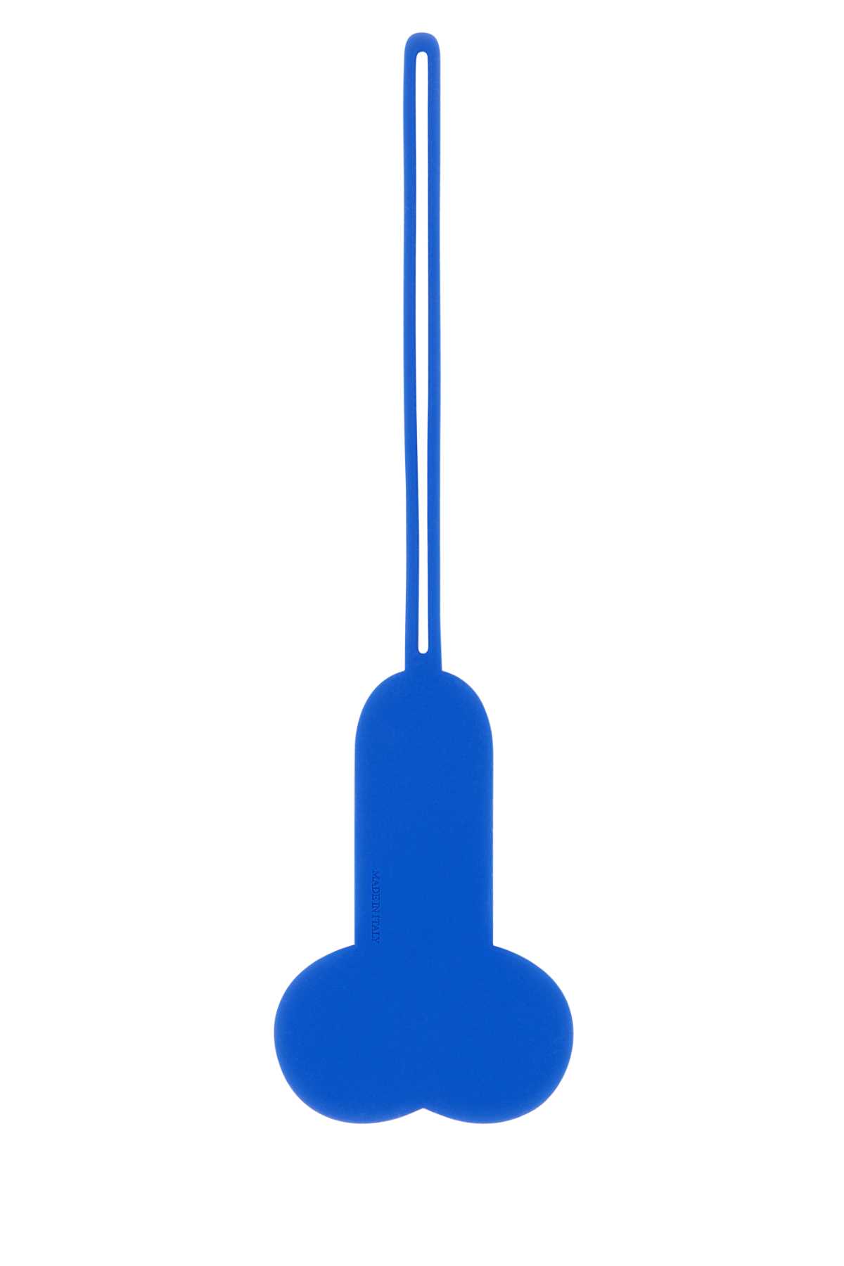 Jw Anderson Blue Rubber Penis Key Ring In Skyblue