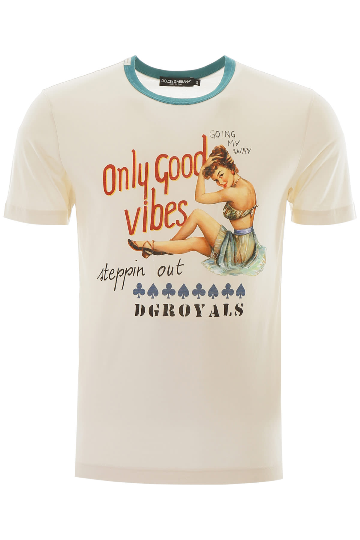 DOLCE & GABBANA PIN-UP PRINT T-SHIRT,11258542