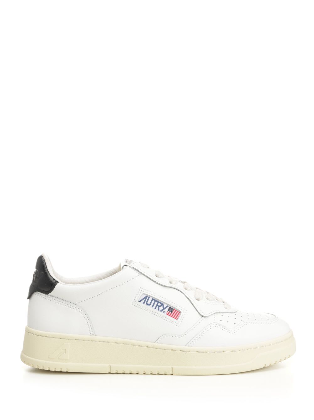 Autry Medalist Sneakers In White And Blue Leather In White