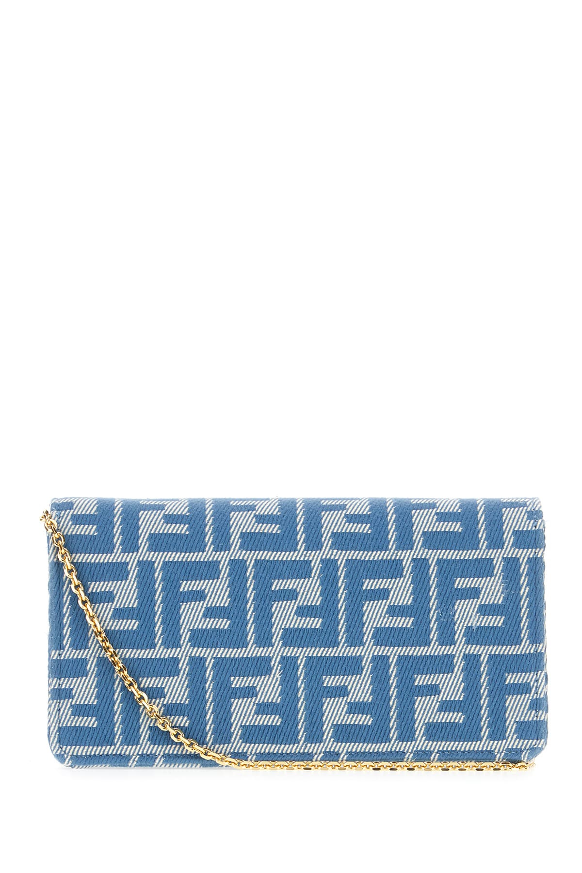 FENDI EMBROIDERED JACQUARD BAGUETTE WALLET