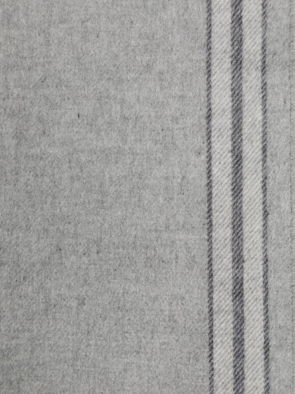 Brunello Cucinelli Scarf With Striped Detail In Gray