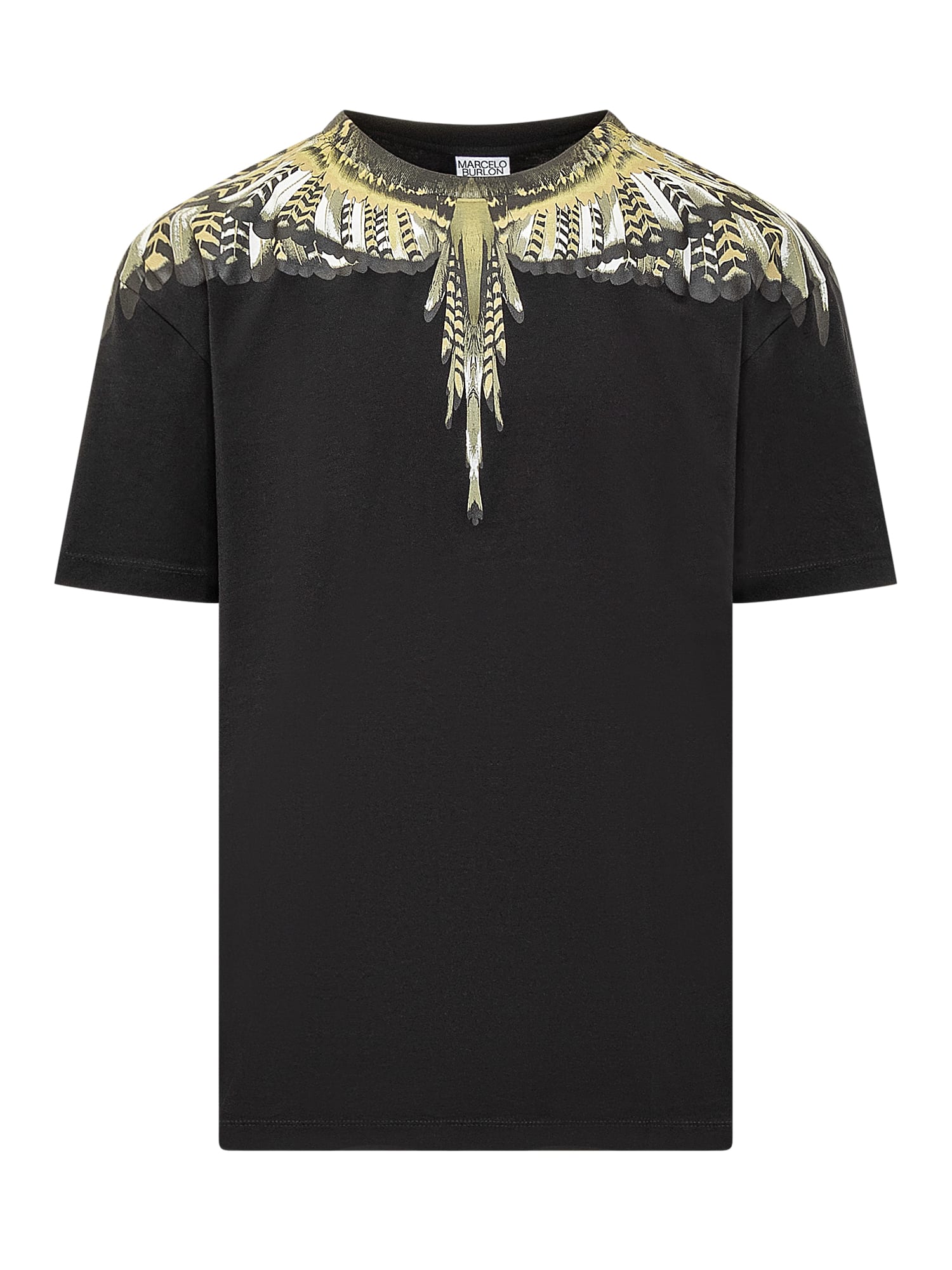 Shop Marcelo Burlon County Of Milan Grizzly Wings T-shirt In Black Olive