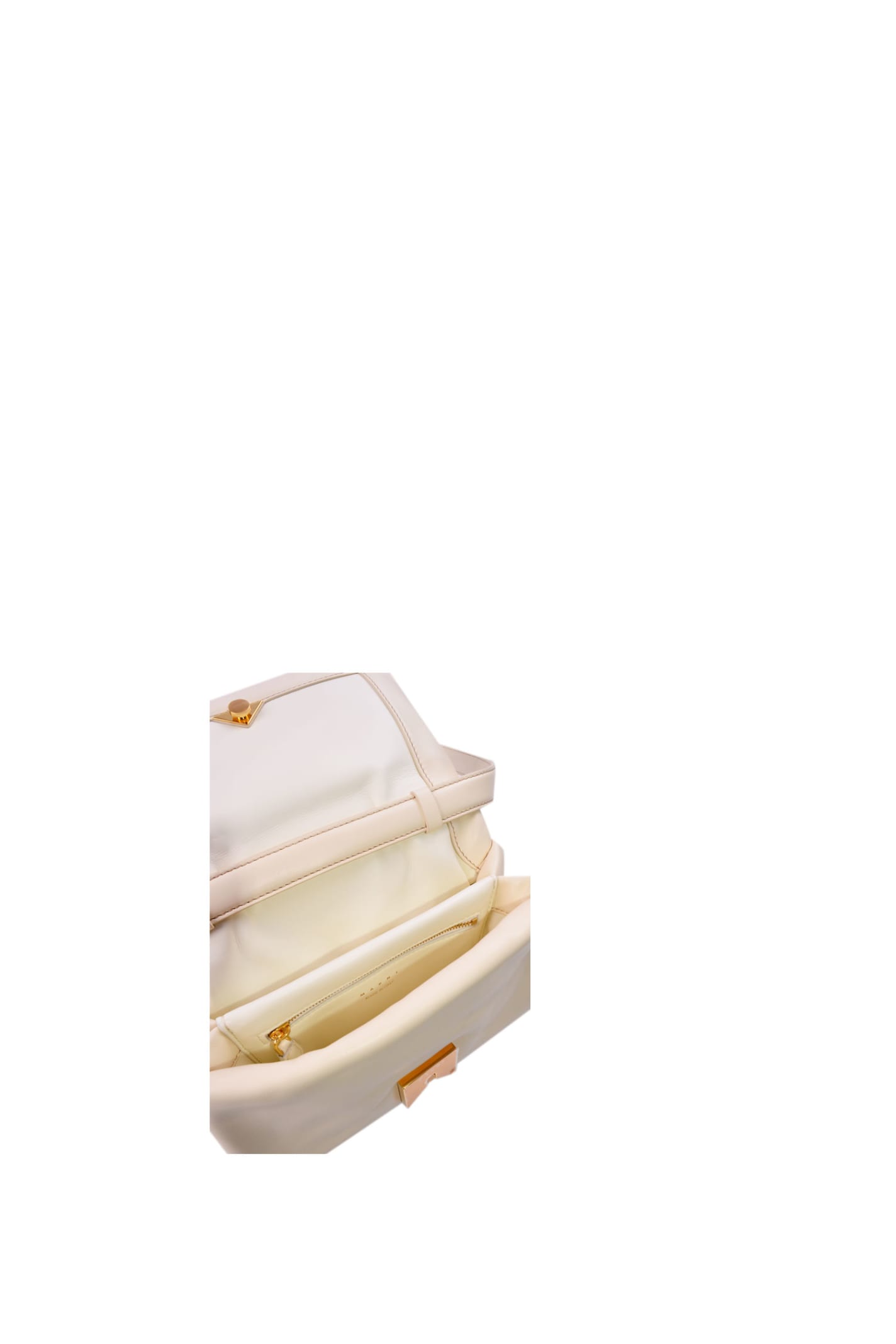 Shop Marni Shoulder Bag In Ivory