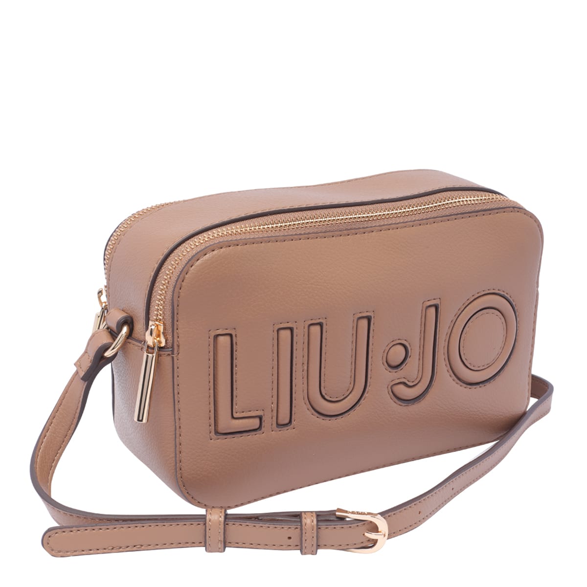 Shop Liu •jo Logo Camera Bag In Brown