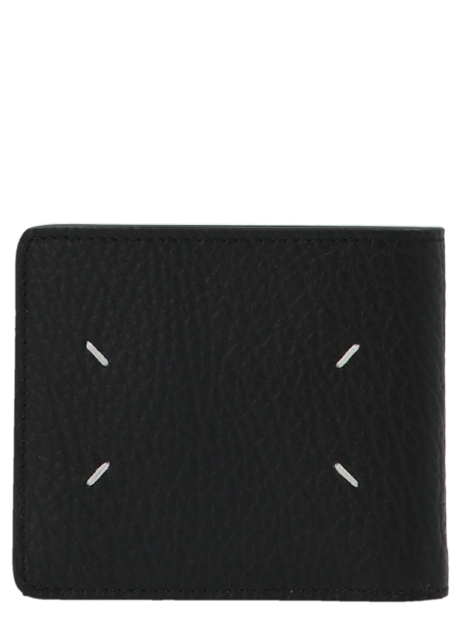 Shop Maison Margiela Stitching Wallet In Black