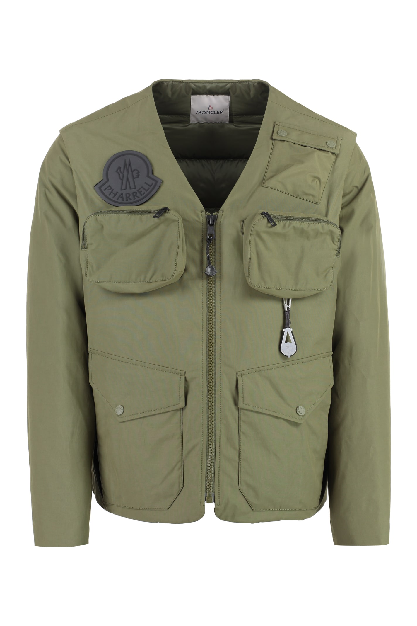 Shop Moncler Genius Moncler X Pharrell Williams - Malpe Multi-pocket Cotton Jacket In Green