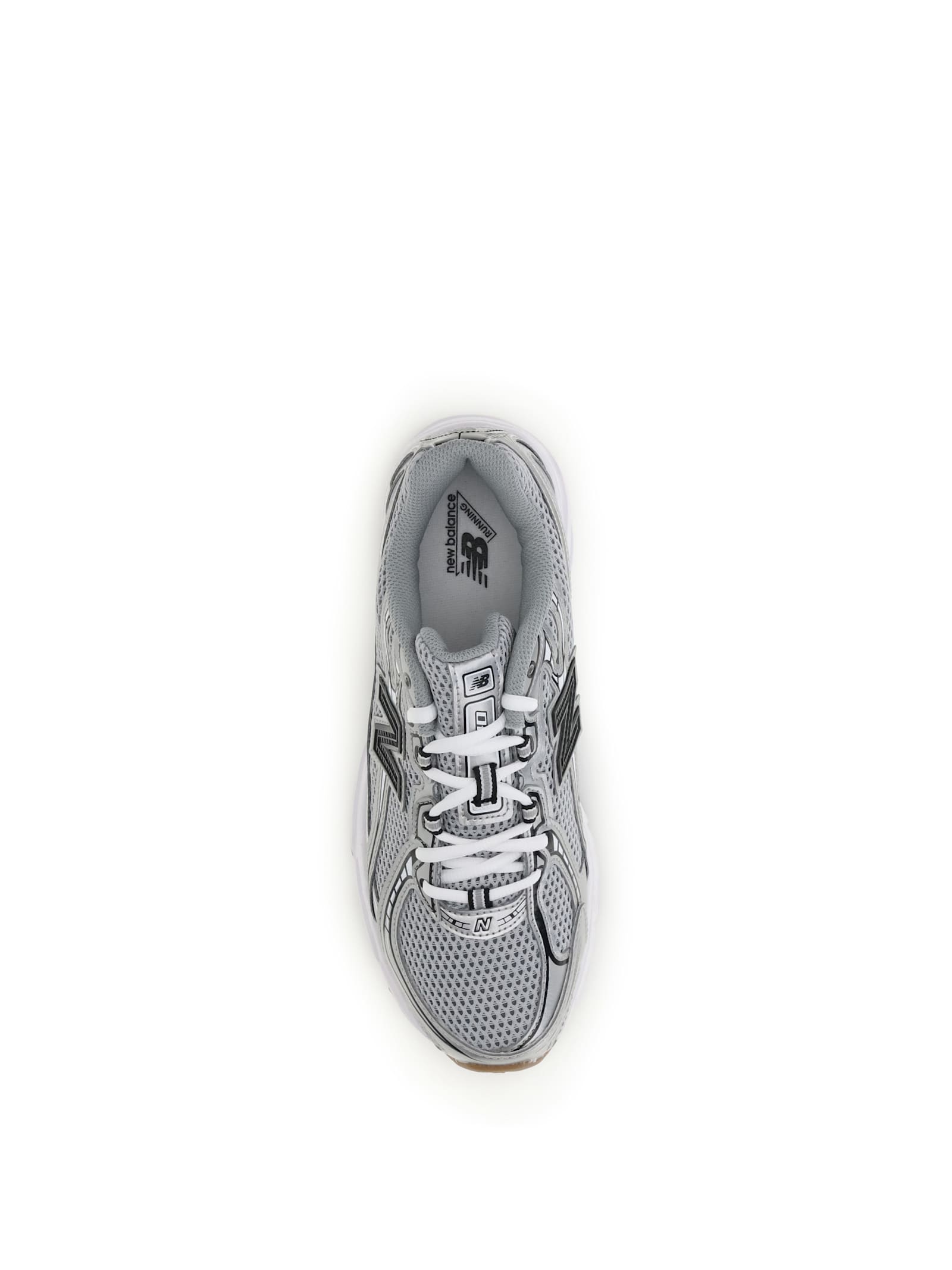 New Balance 740 Mesh Sneakers With Leather Inserts In Gray