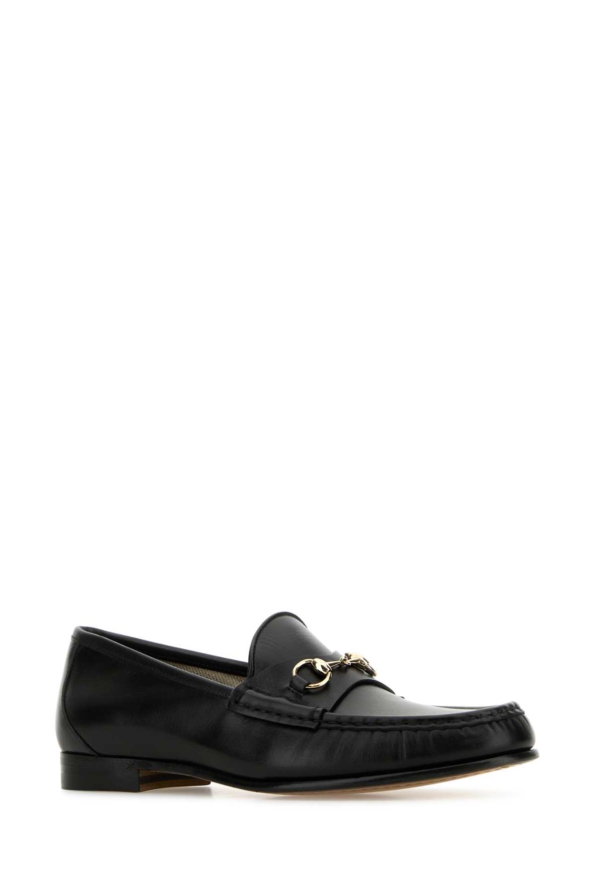 Gucci Black Leather Loafers In Black