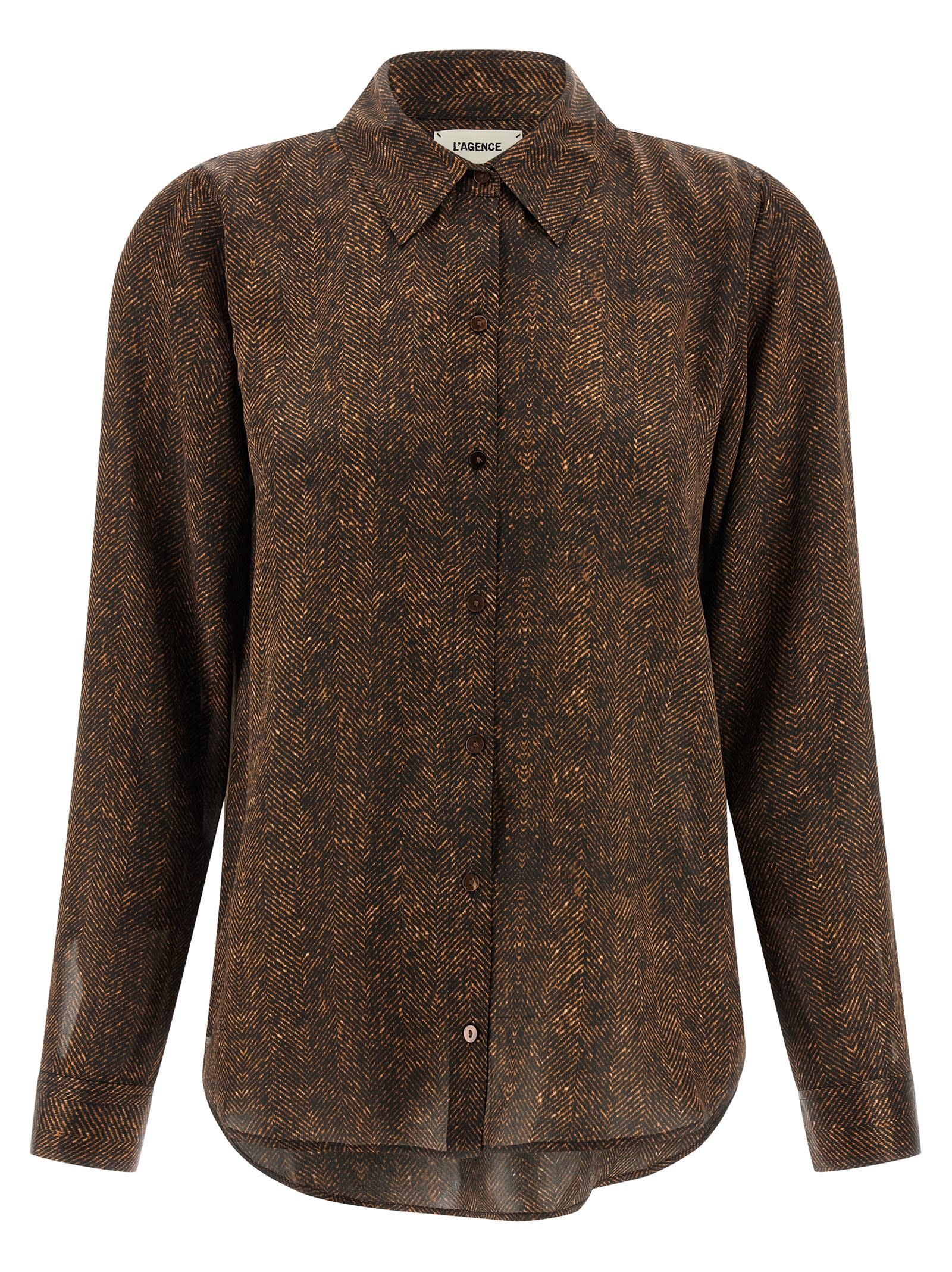 L'agence Tyler Shirt In Brown