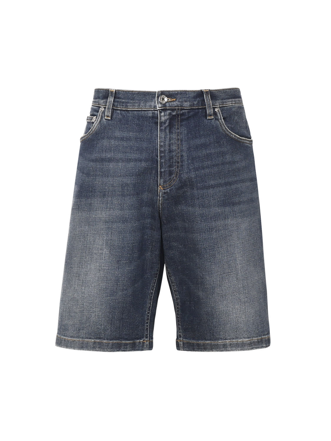 Shop Dolce & Gabbana Bermuda Jeans In Denim