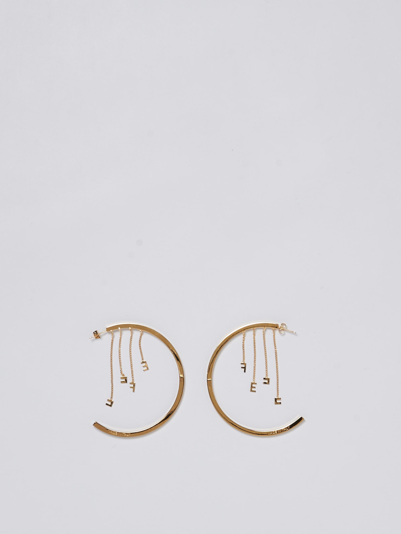 Shop Elisabetta Franchi Metal Earrings In Oro