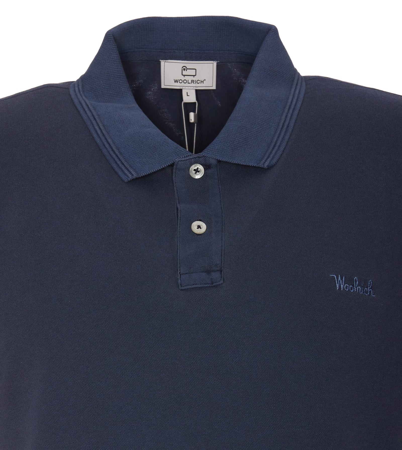 Shop Woolrich Polo T-shirt In Melton Blue