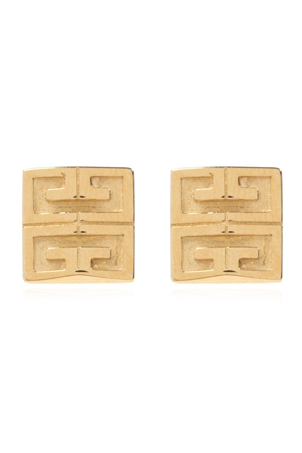 GIVENCHY G LOGO EMBOSSED STUD EARRINGS