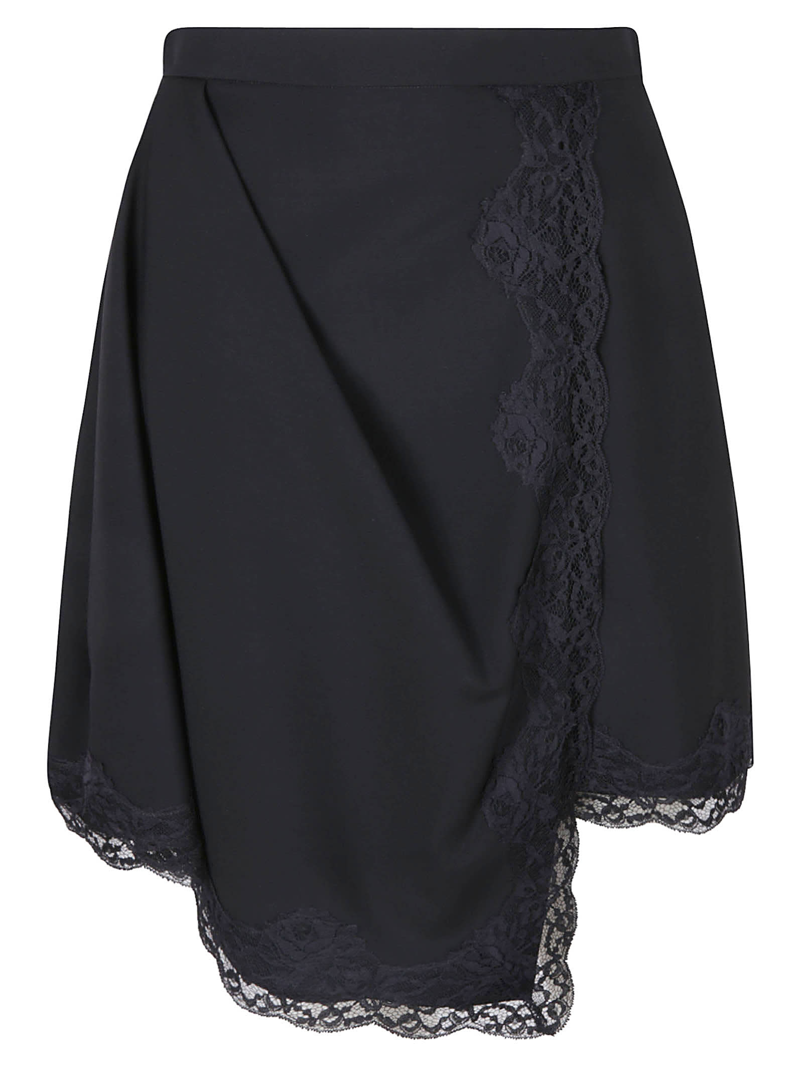 Shop Alexander Mcqueen Laced Skirt In Black