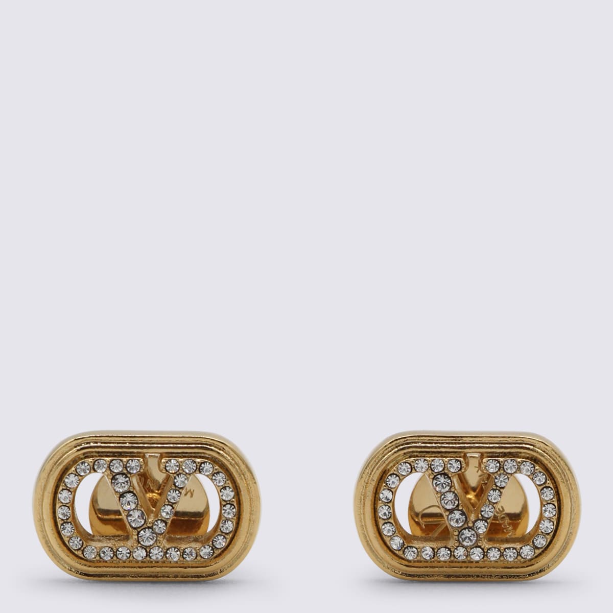 Valentino Garavani Gold And Crystal Earrings