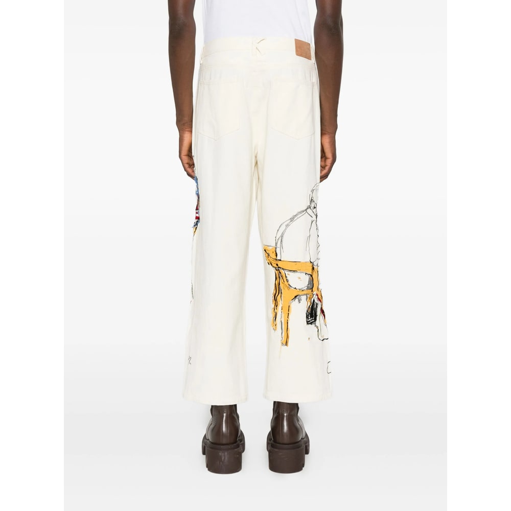 Kidsuper Graphic-print Jeans In Neutral