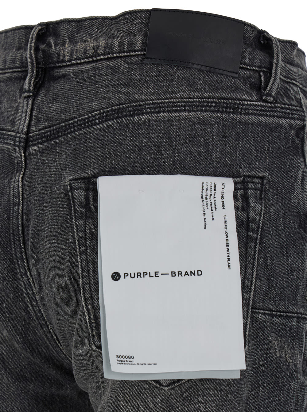 Purple Brand Black Flared Jeans With Crinkled Effect In Black