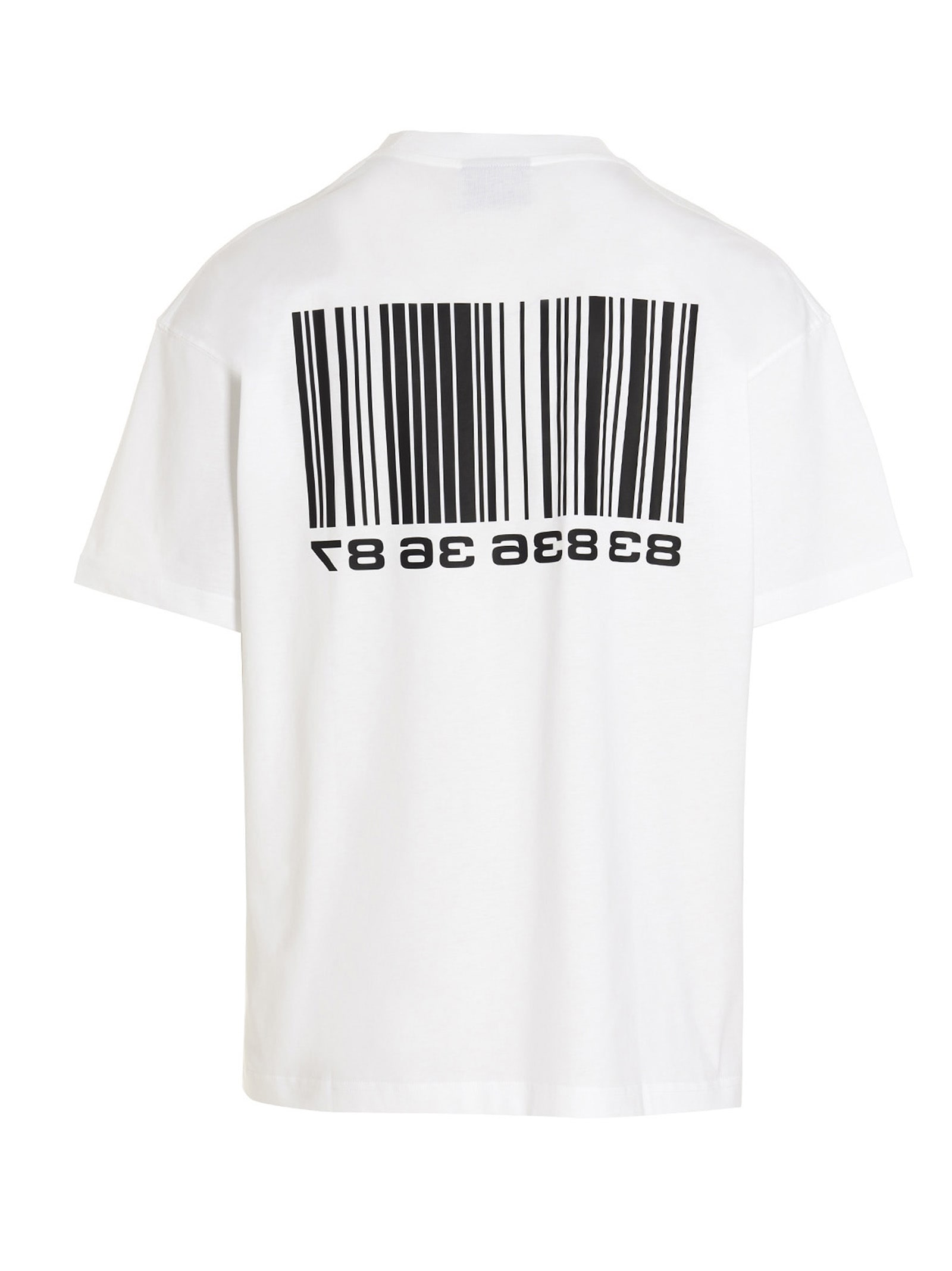 Shop Vtmnts Big Barcode T-shirt In White