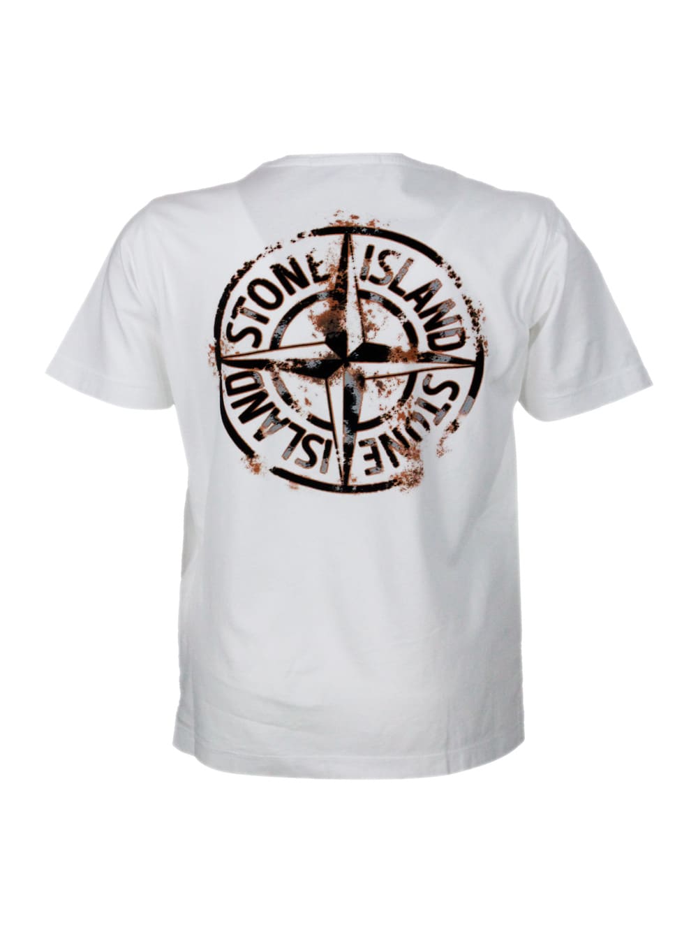 Shop Stone Island T-shirt In White