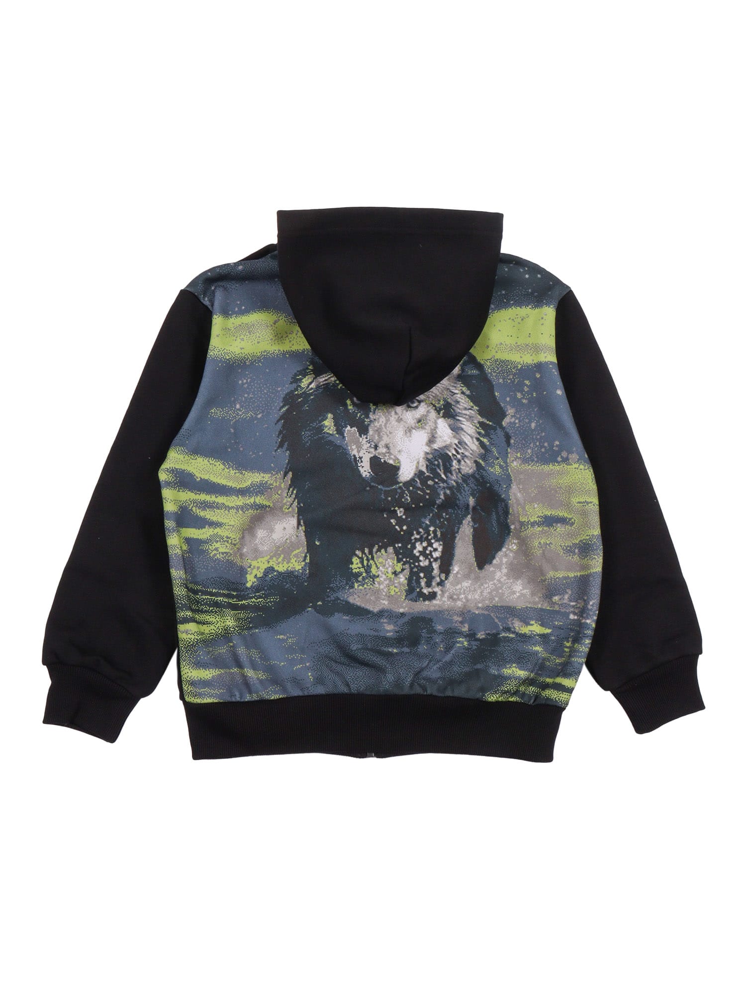 Diesel Zip-up Hoodie In Black