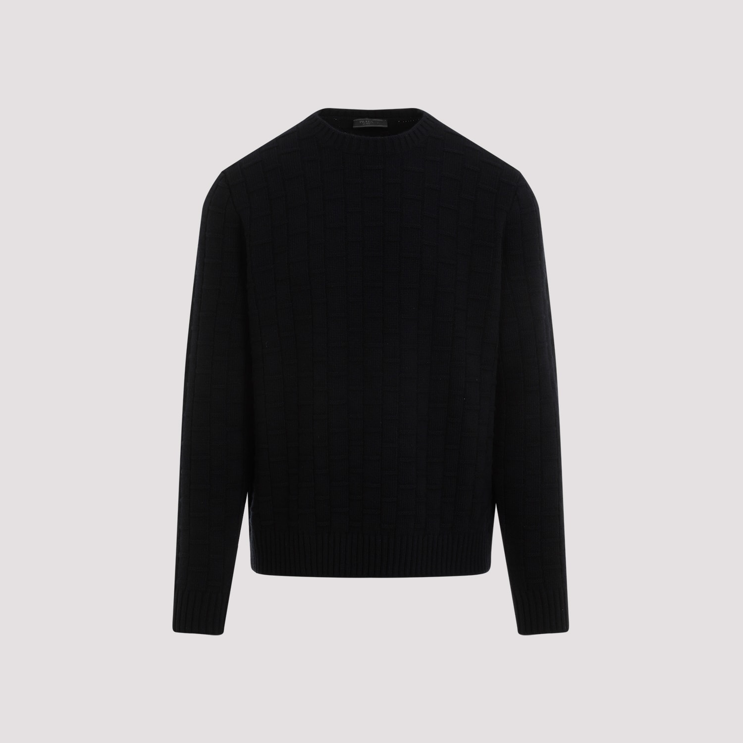 Prada Midnight Blue Wool Blend Sweater In Bleu