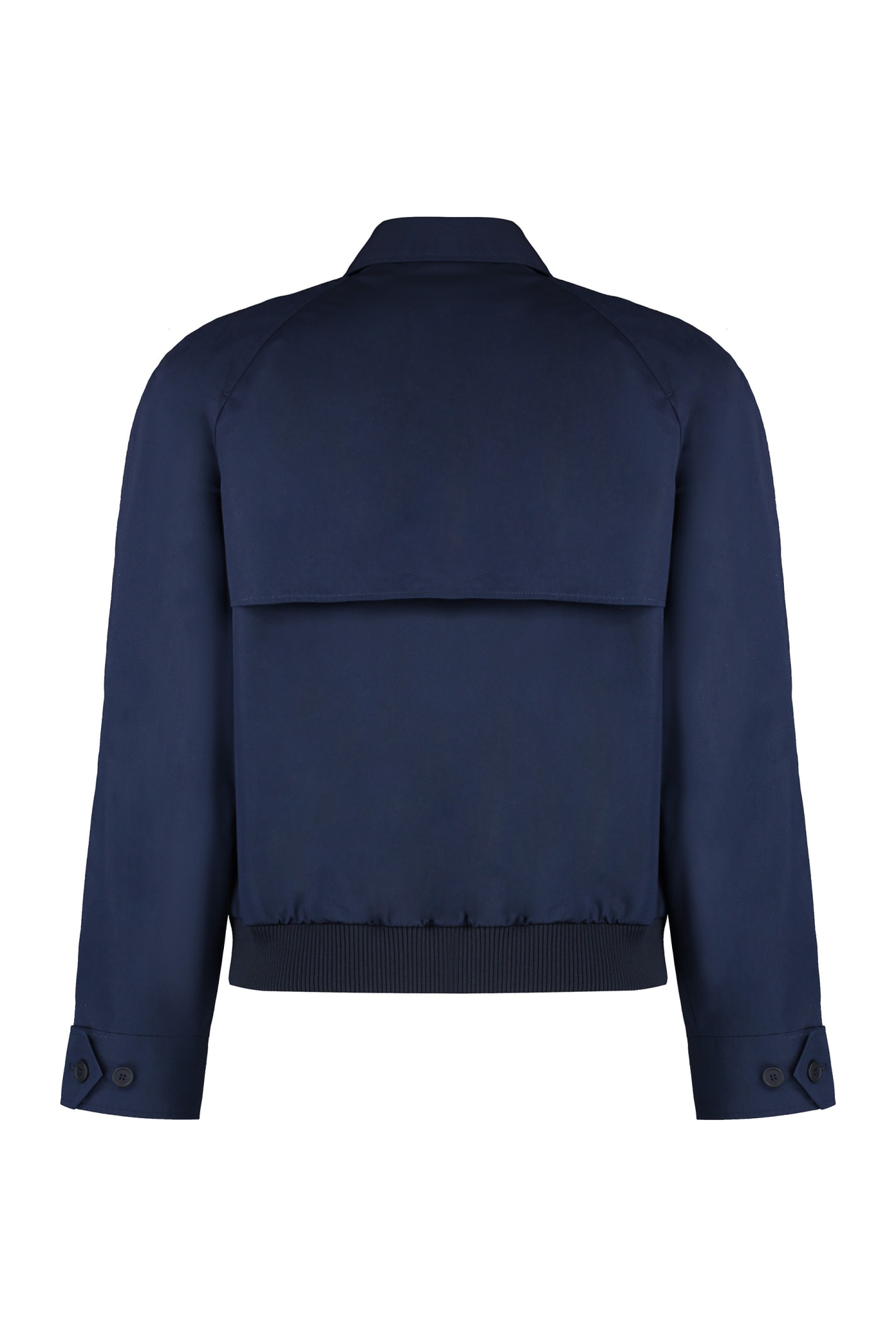 Shop Maison Kitsuné Cotton Bomber Jacket In Blue