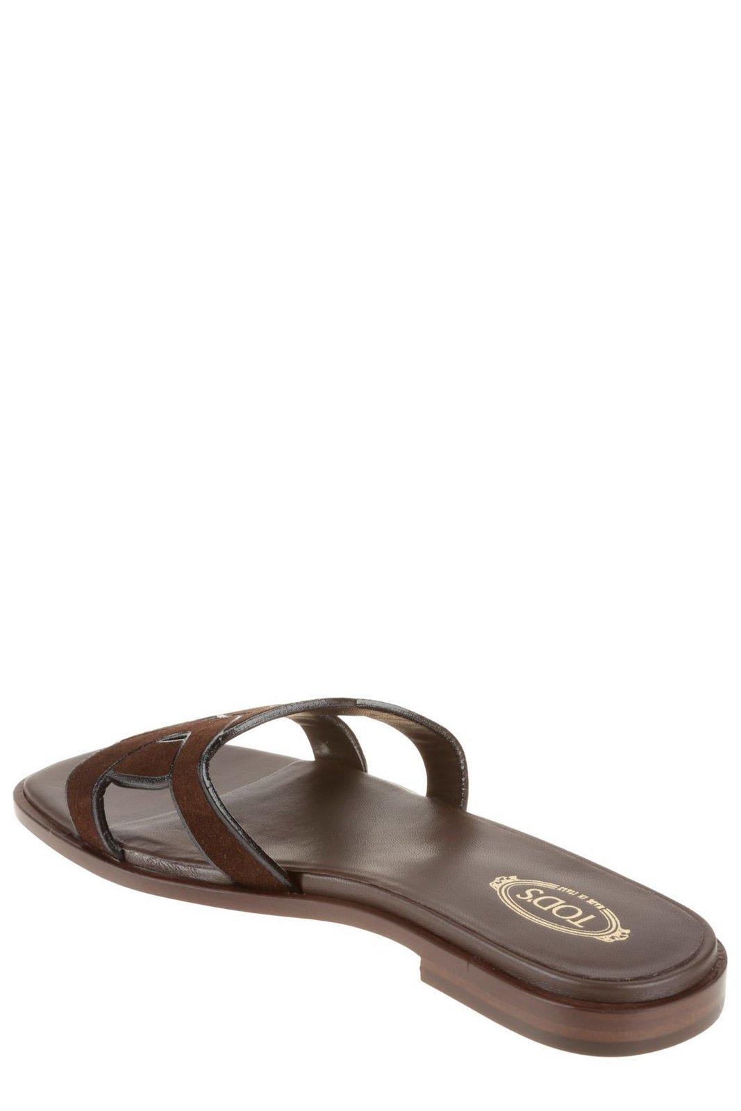 Shop Tod's Cut Out Detailed Sandals