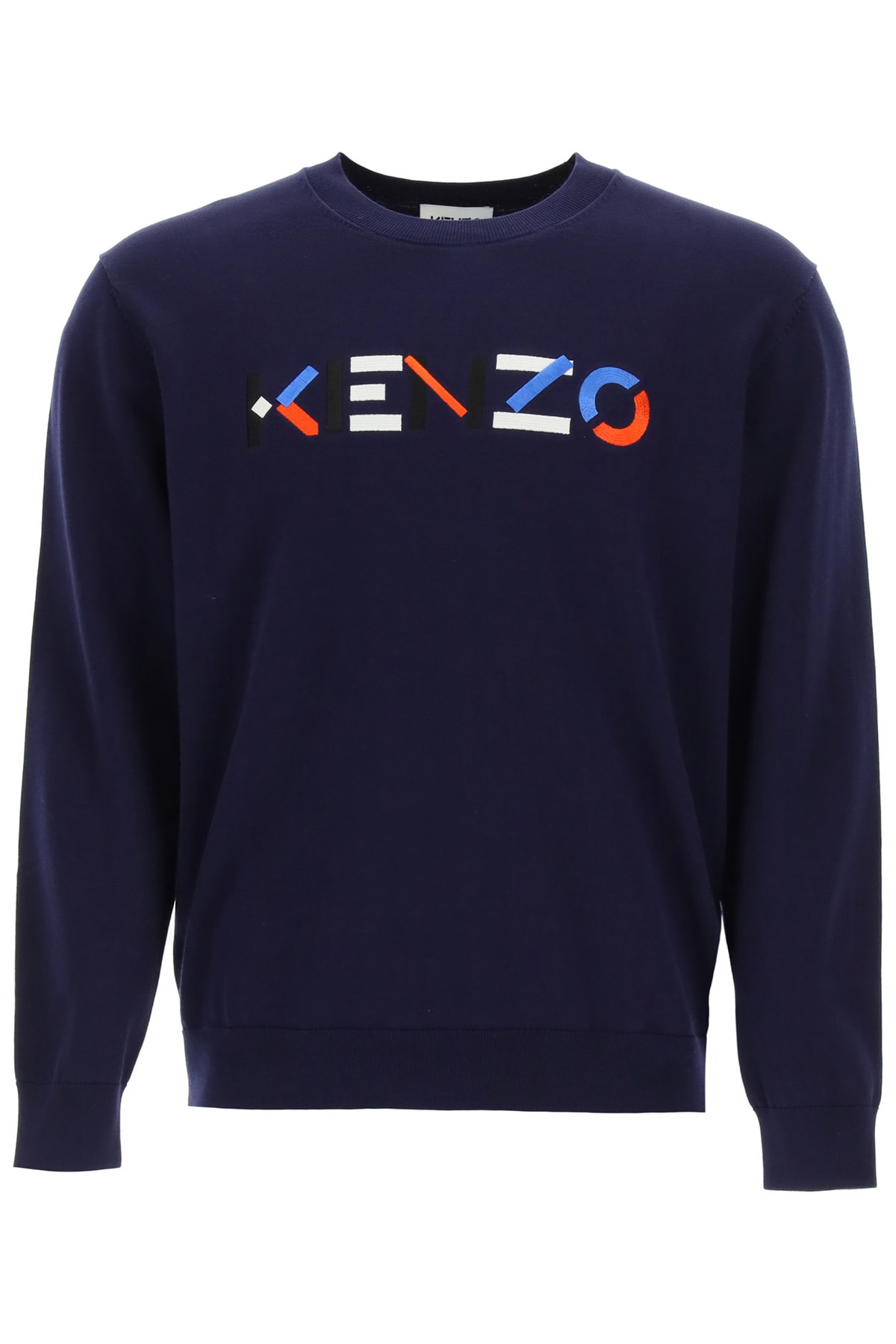 Kenzo Sweater With Multicolor Logo Embroidery