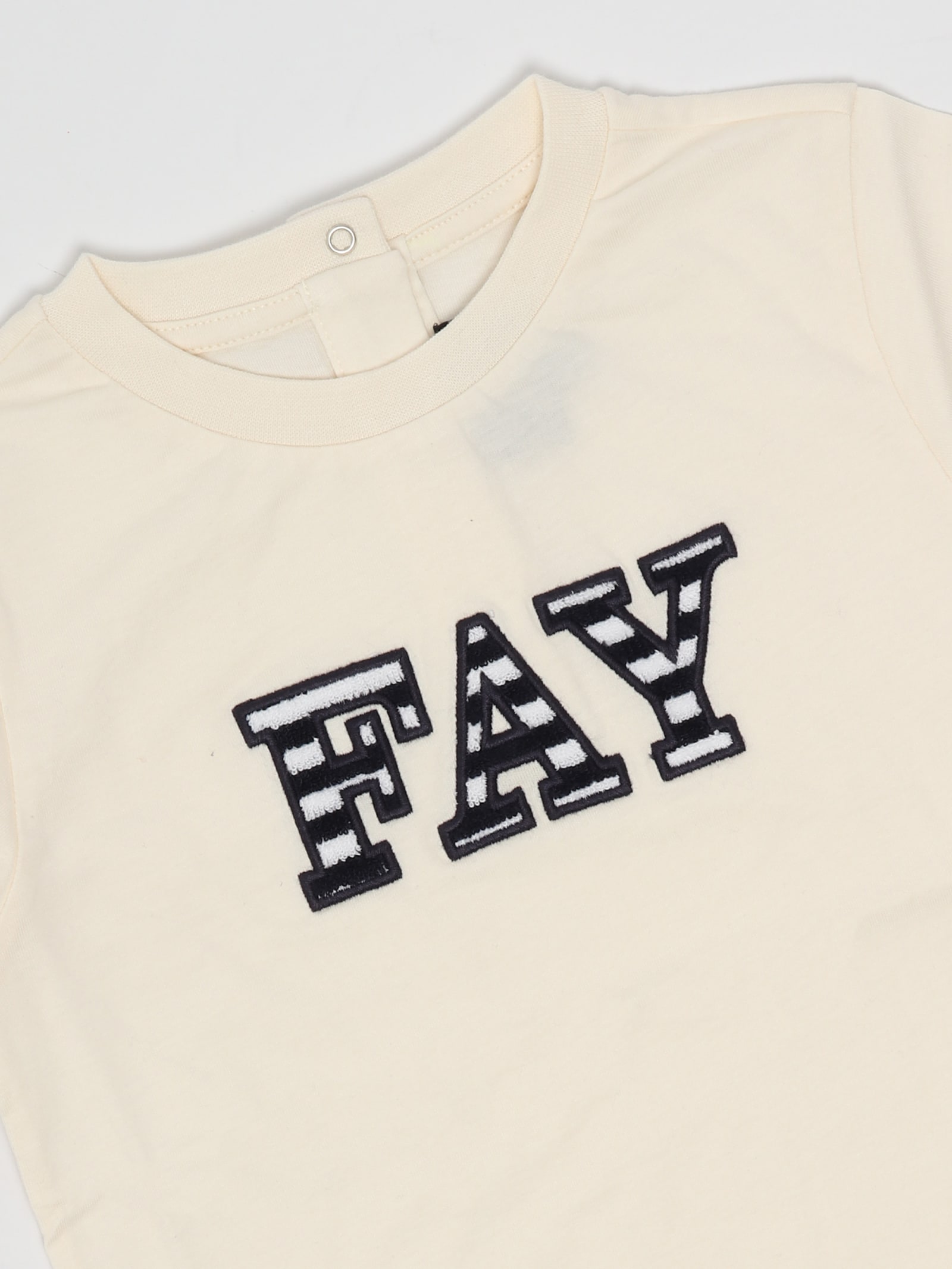 Shop Fay T-shirt T-shirt In Avorio