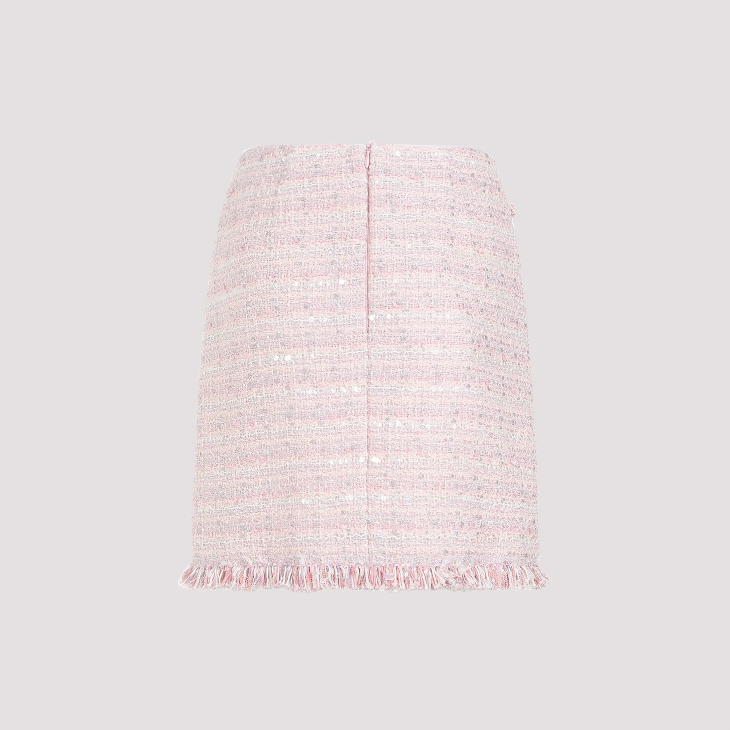 Shop Giambattista Valli Boucle Mini Skirt In Pink Multi