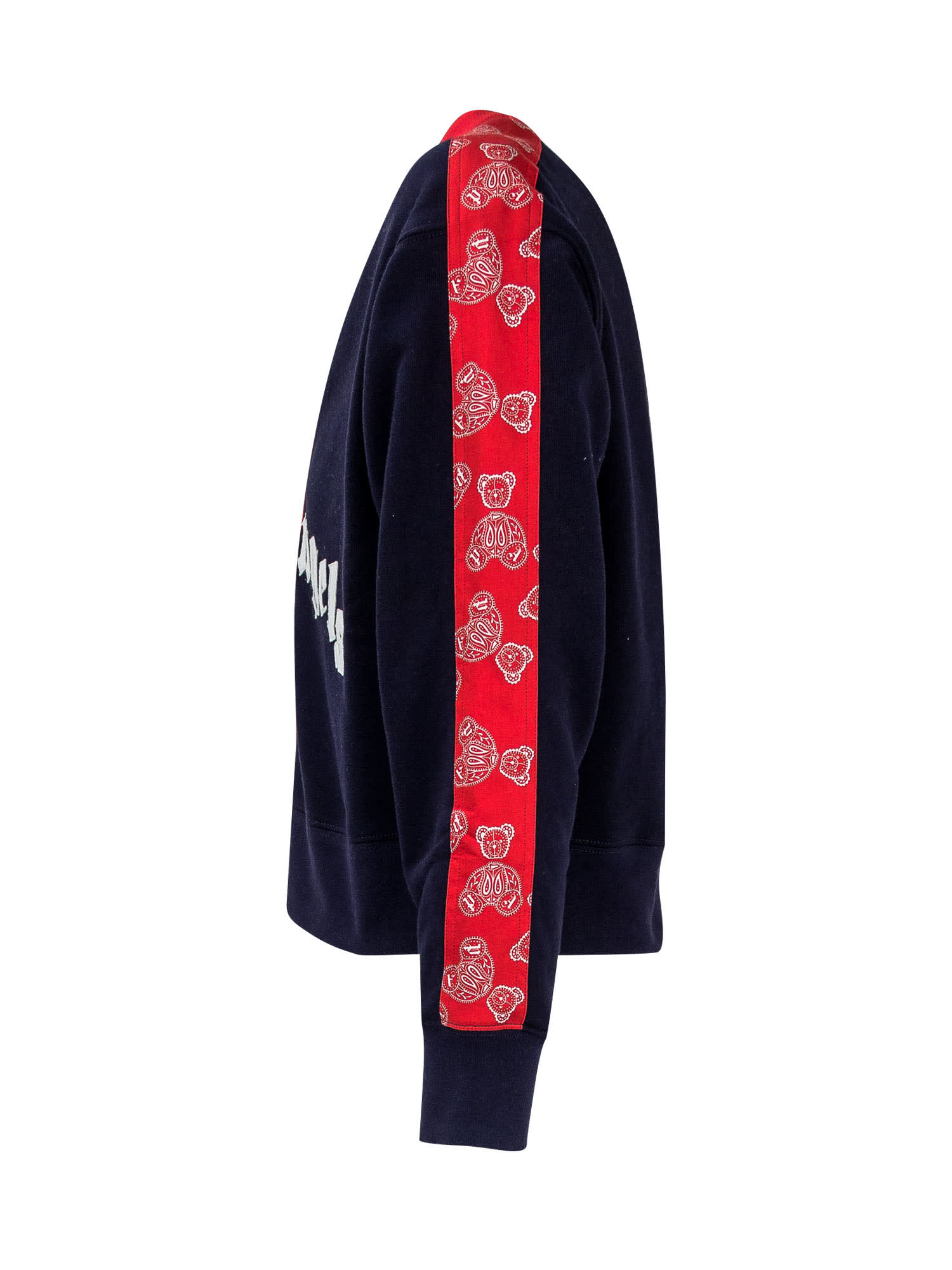 Shop Palm Angels Paisley Cardigan In Navy Blue