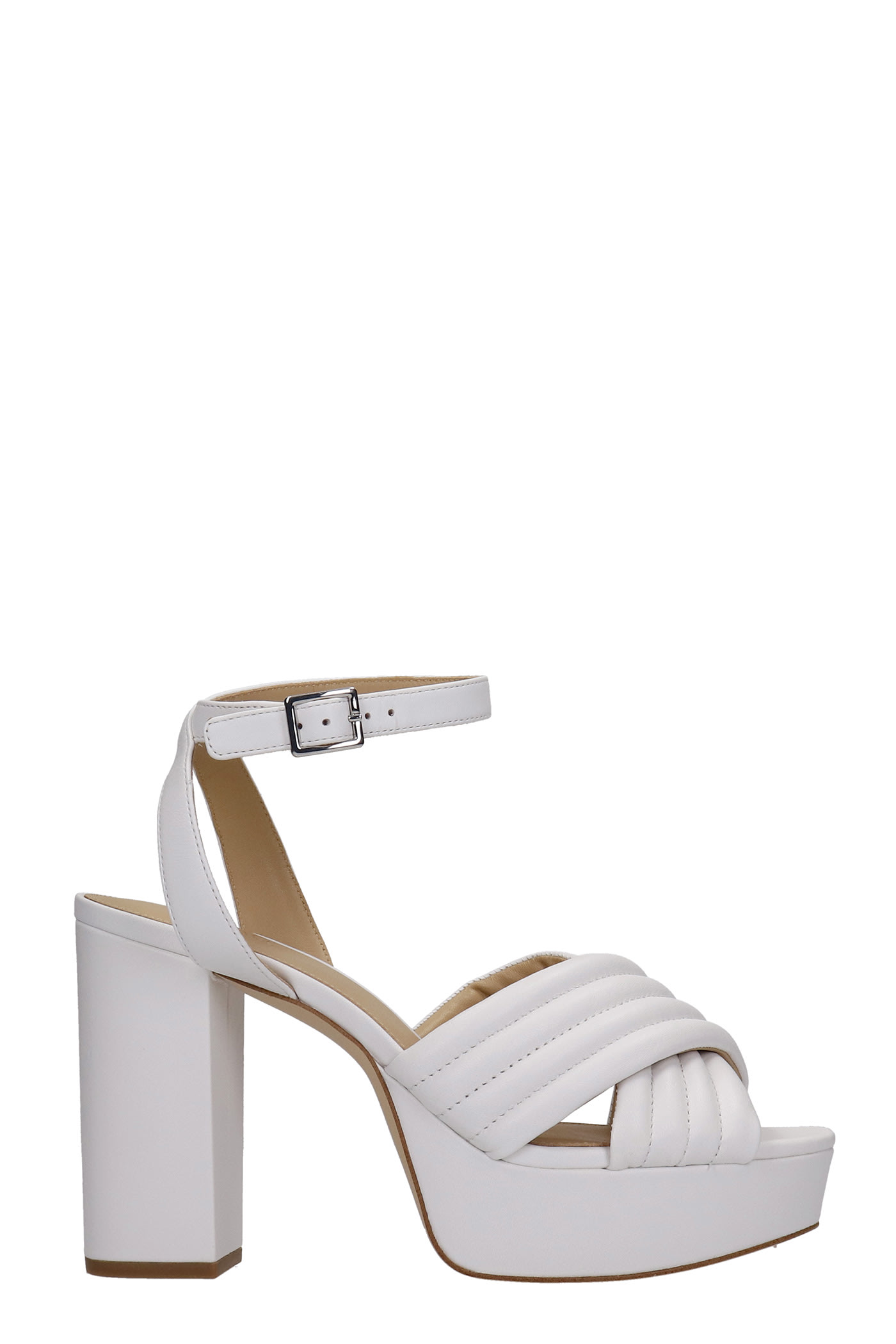 Michael Kors Sandals In White Leather
