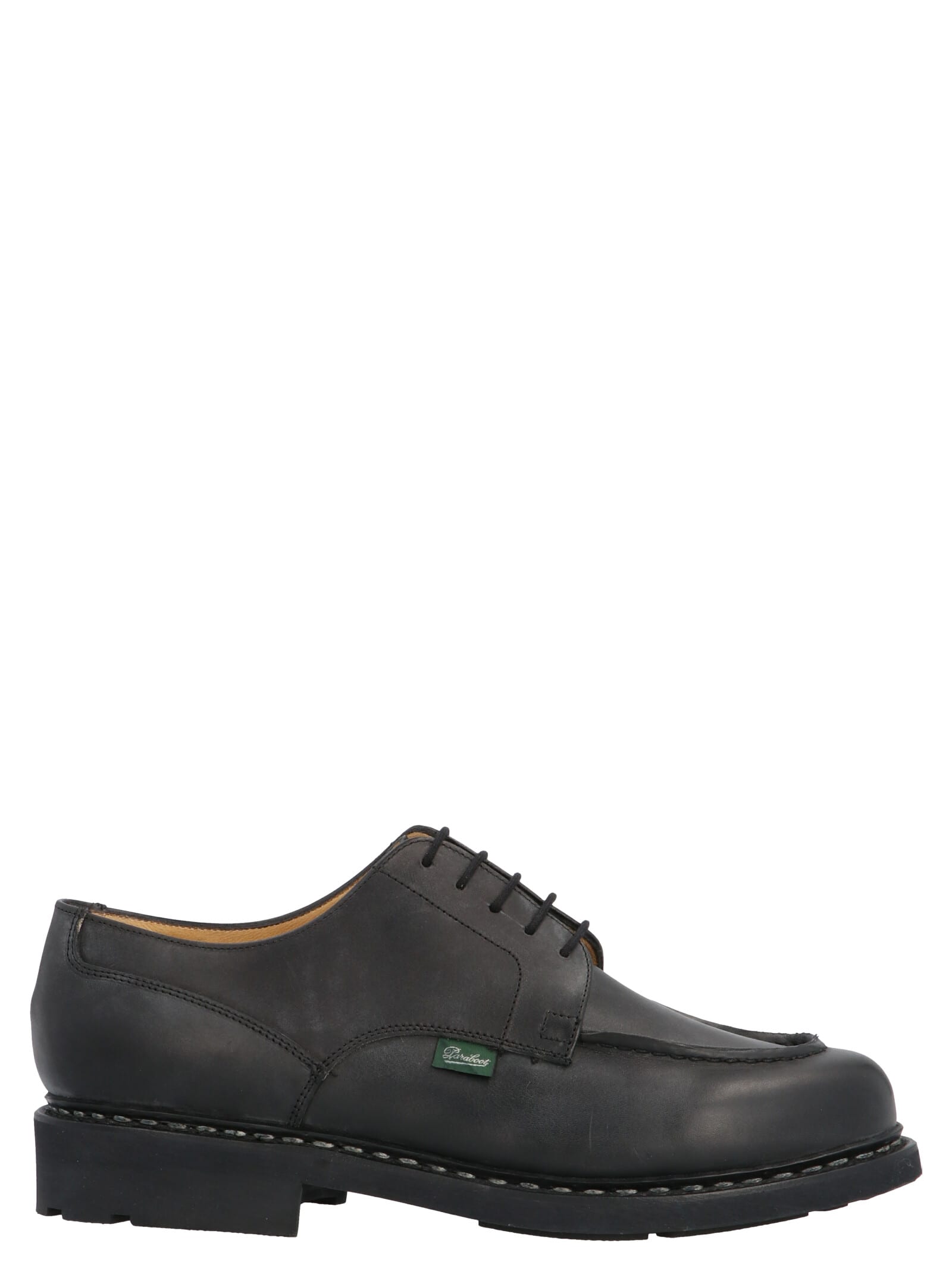 Paraboot Chambord Leather Derby Shoes In Black | ModeSens