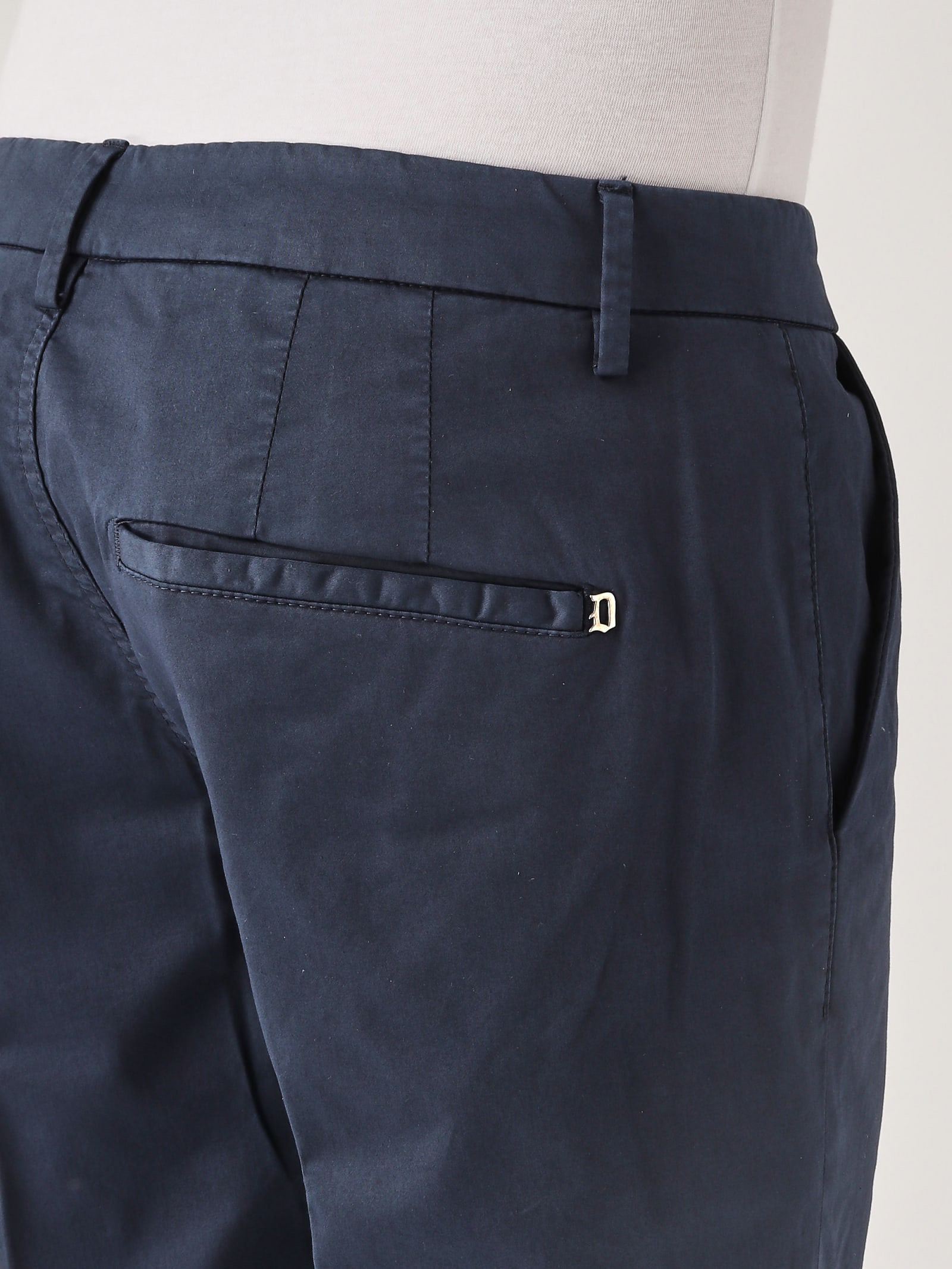 Shop Dondup Pantalone Pablo Capri Fondo 18 Tasca America Trousers In Navy