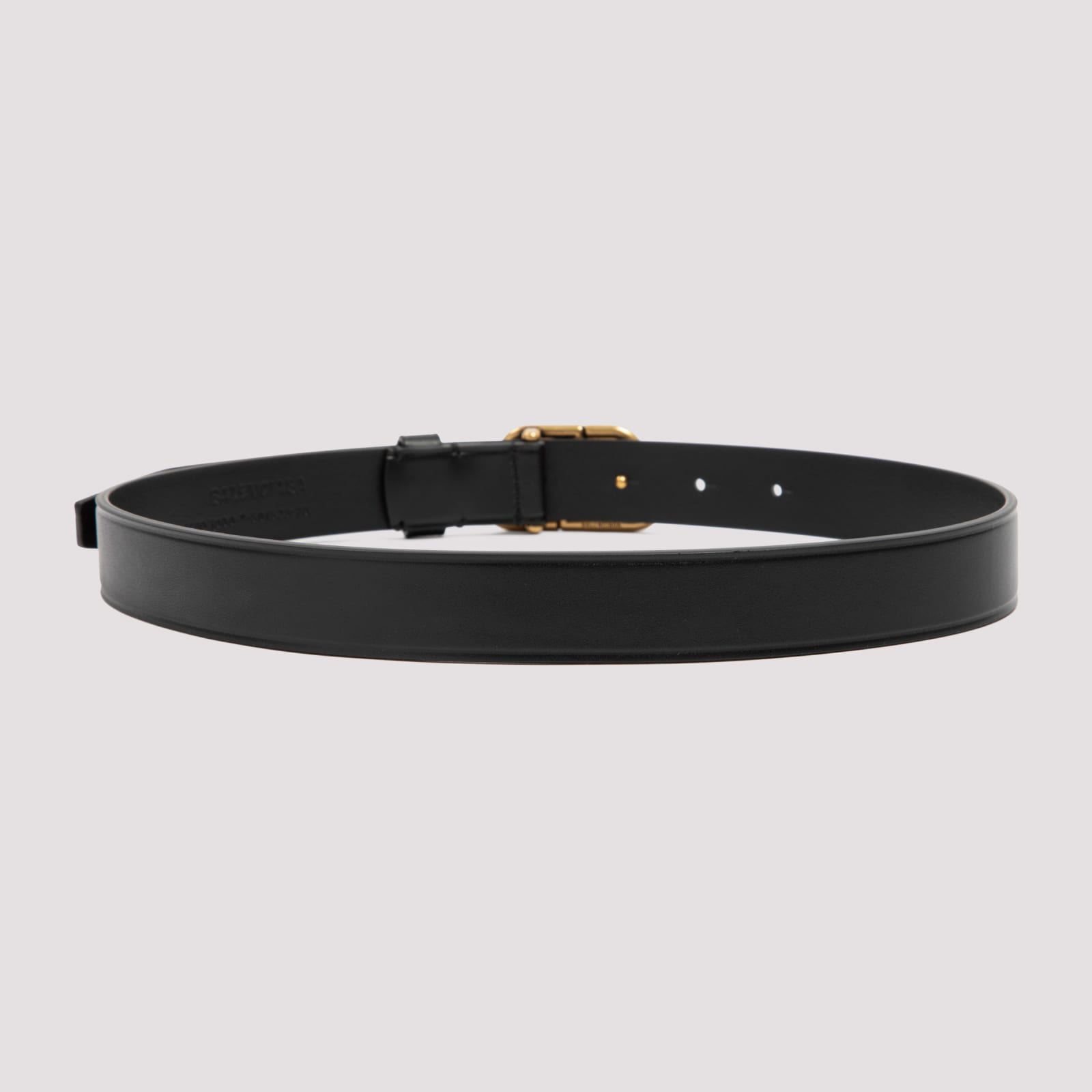 Shop Balenciaga Bb Thin Belt In Black