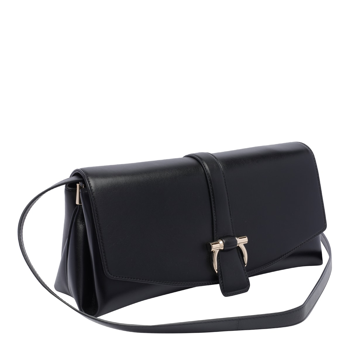 Shop Ferragamo Medium Crossbody Bag In Black