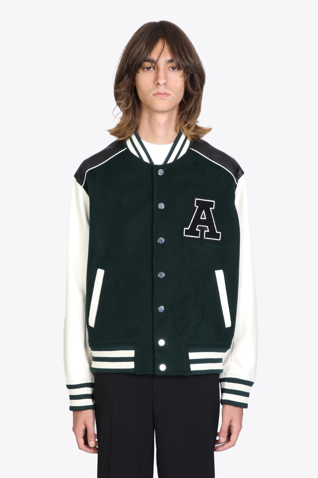 Axel Arigato Ivy Varsity Jacket Dark green wool varsity jacket - Ivy varsity jacket