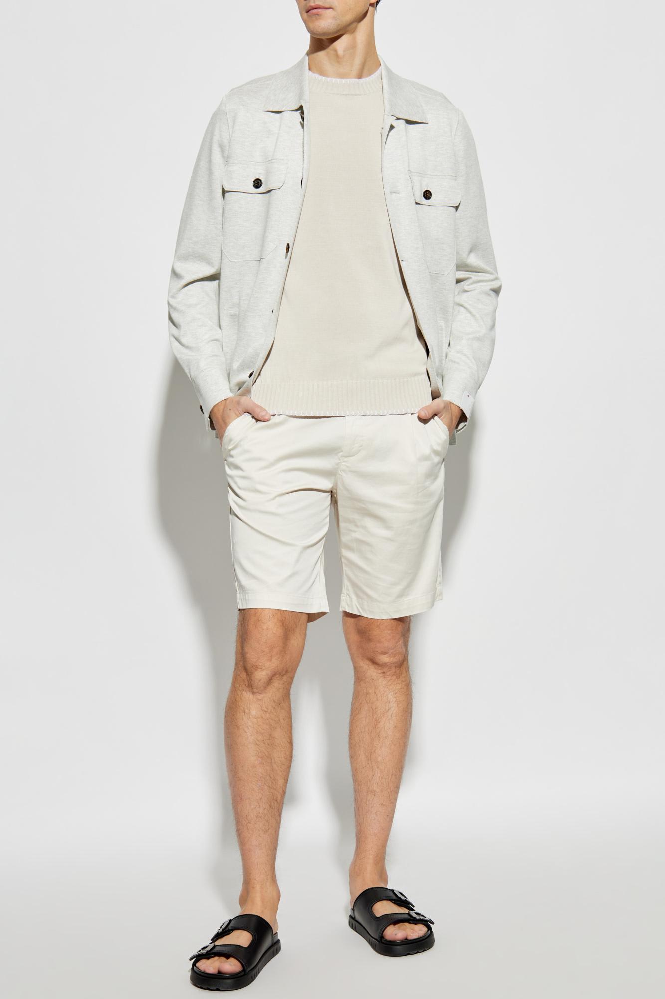 Eleventy Cotton Shorts In Natural