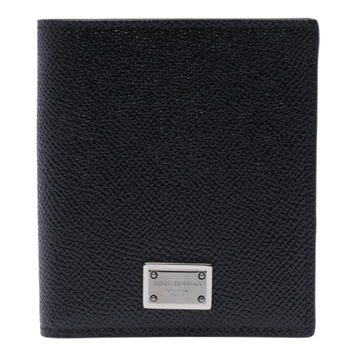 Shop Dolce & Gabbana Bifold Cardholder Leather Dauphine Print In Black