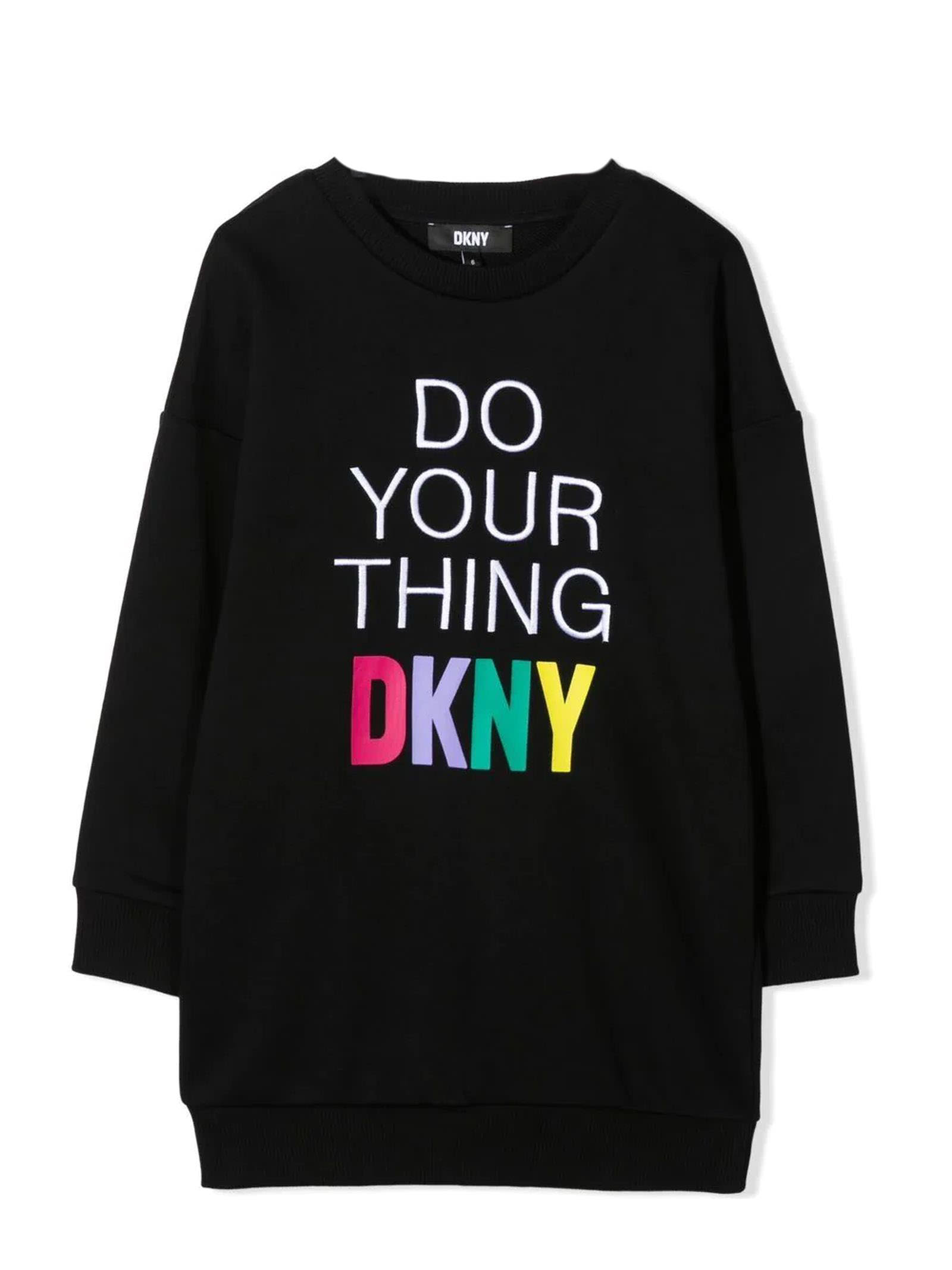 DKNY Black Cotton Dress