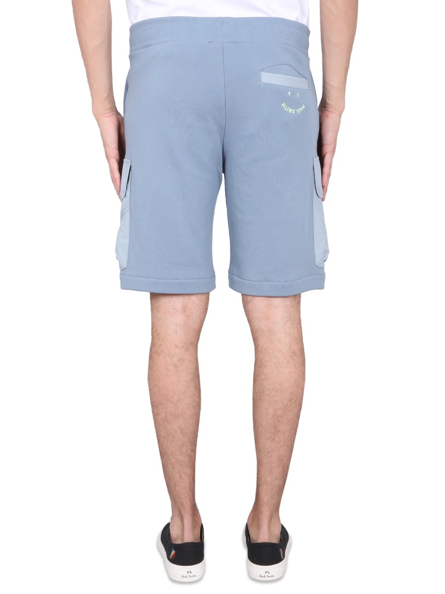 Ps By Paul Smith Ps Paul Smith Cotton Bermuda Shorts In Azure