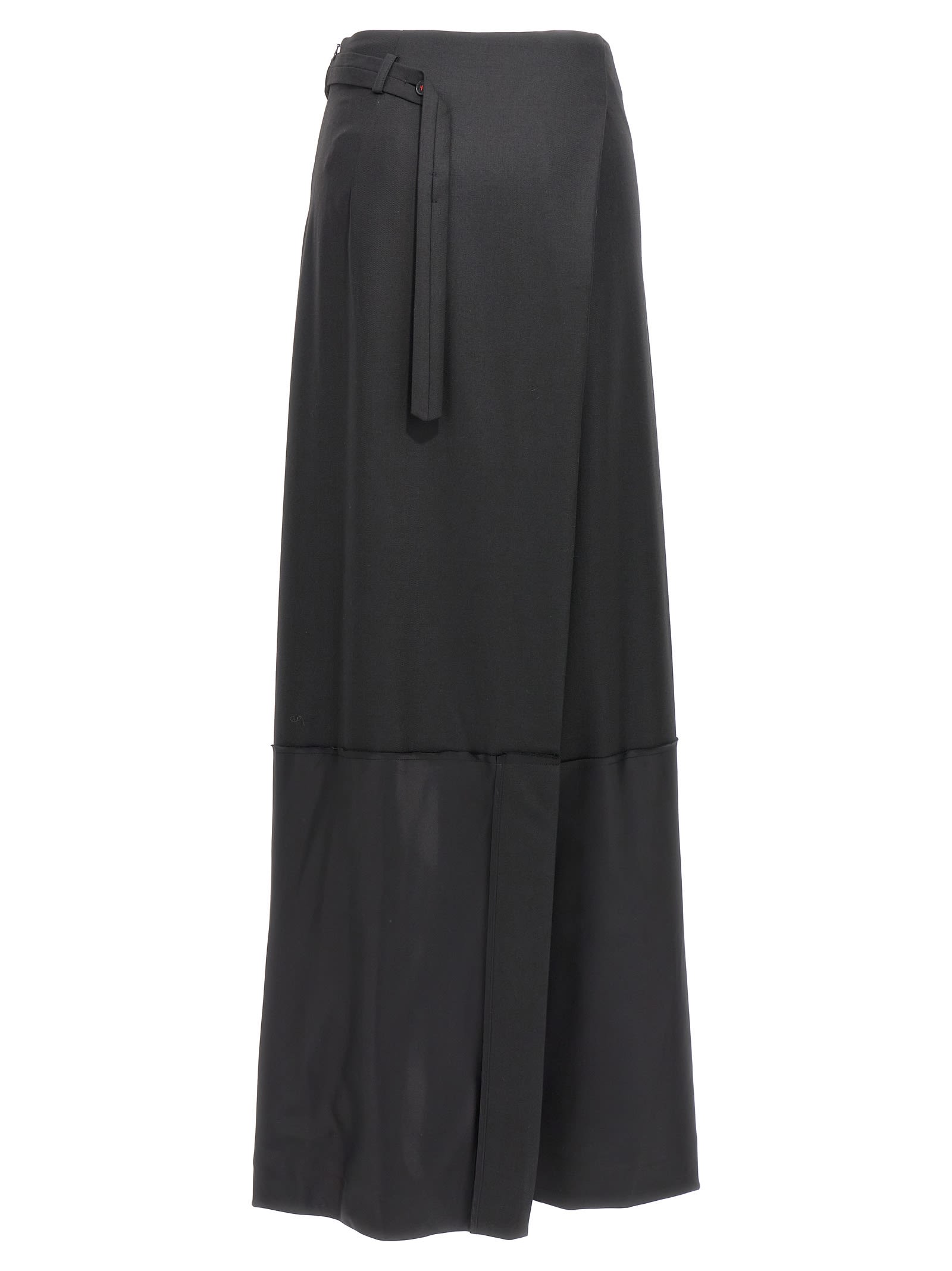 Shop Victoria Beckham Infinity Long Skirt In Black