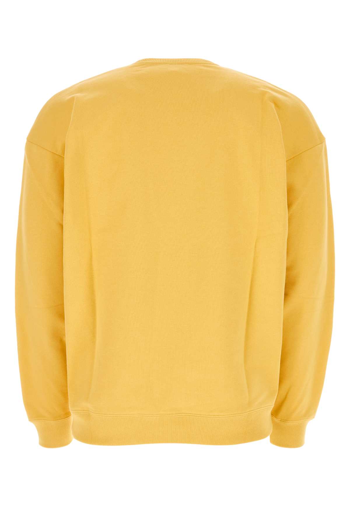 Shop Saint Laurent Yellow Cotton Sweatshirt In Jaunenaturel
