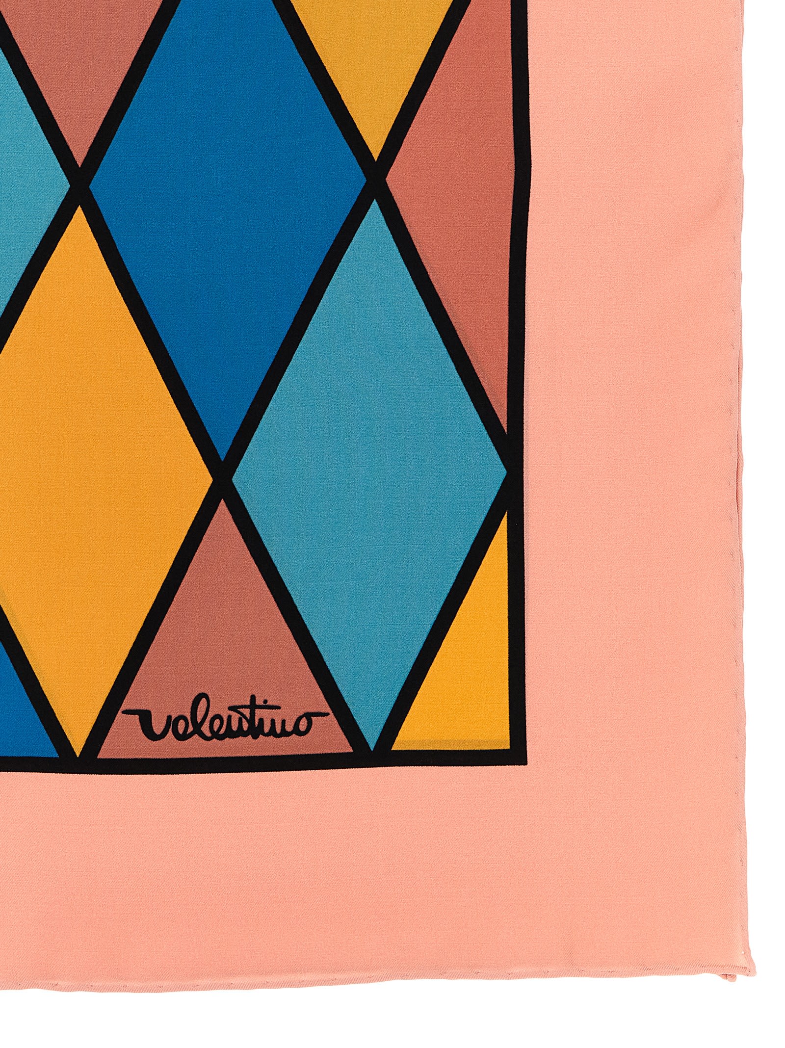 Valentino Rhombelle Diamond Pattern Square Scarf In Multi