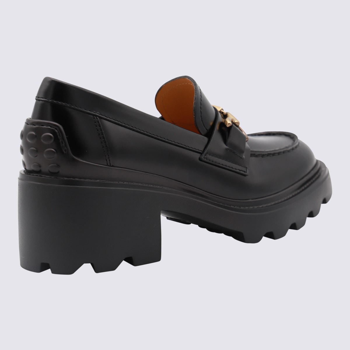 Shop Tod's Black Leather Loafers