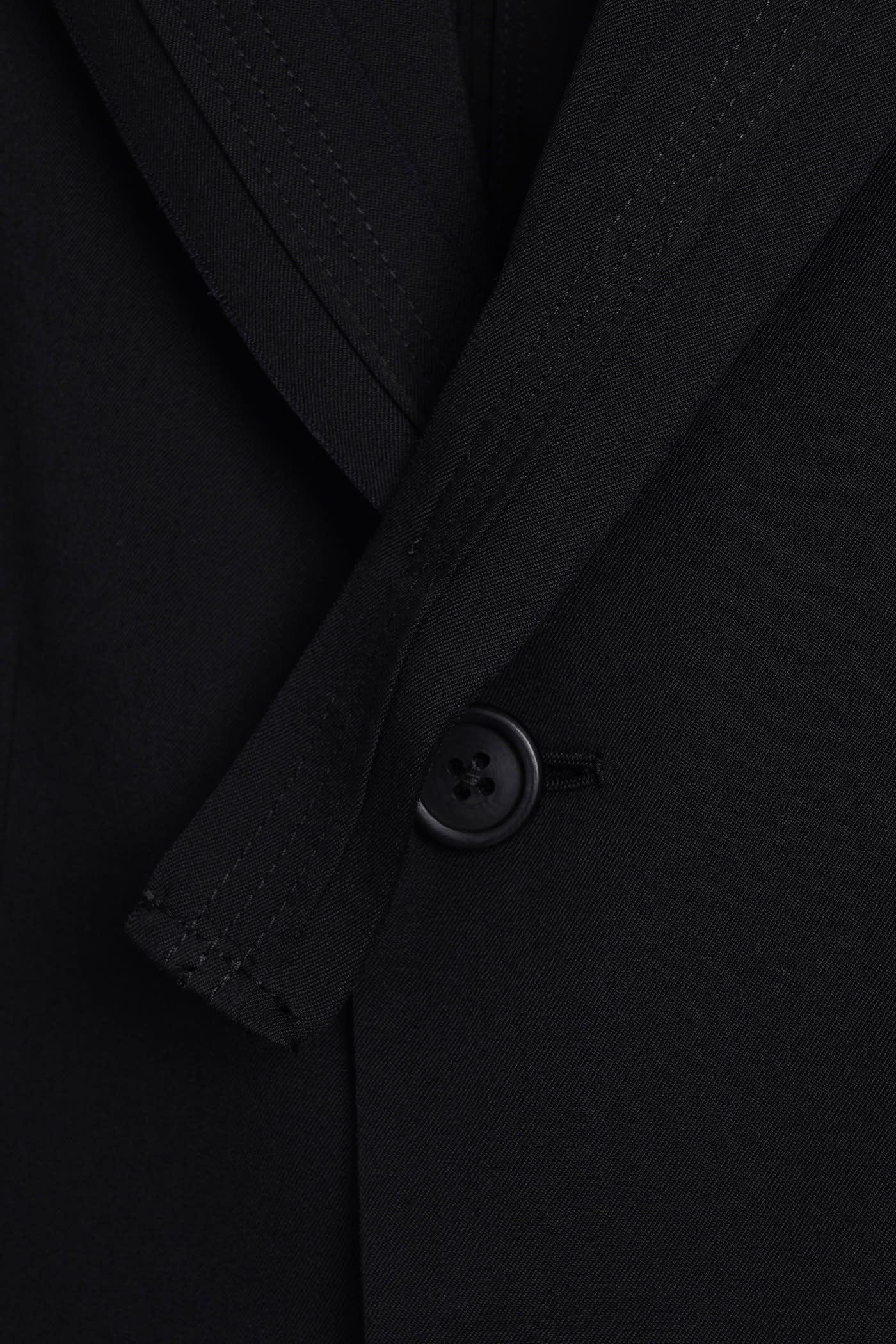 Shop Yohji Yamamoto Blazer In Black Wool