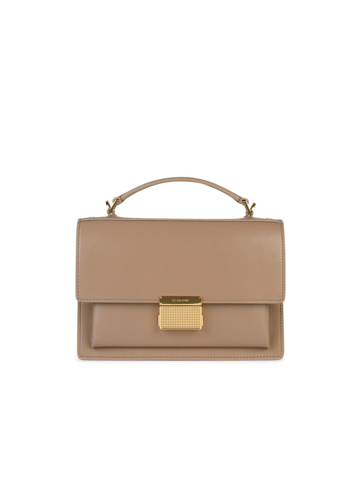 Shop Golden Goose Venezia Bag In Beige Palmellata Leather In Cappuccino