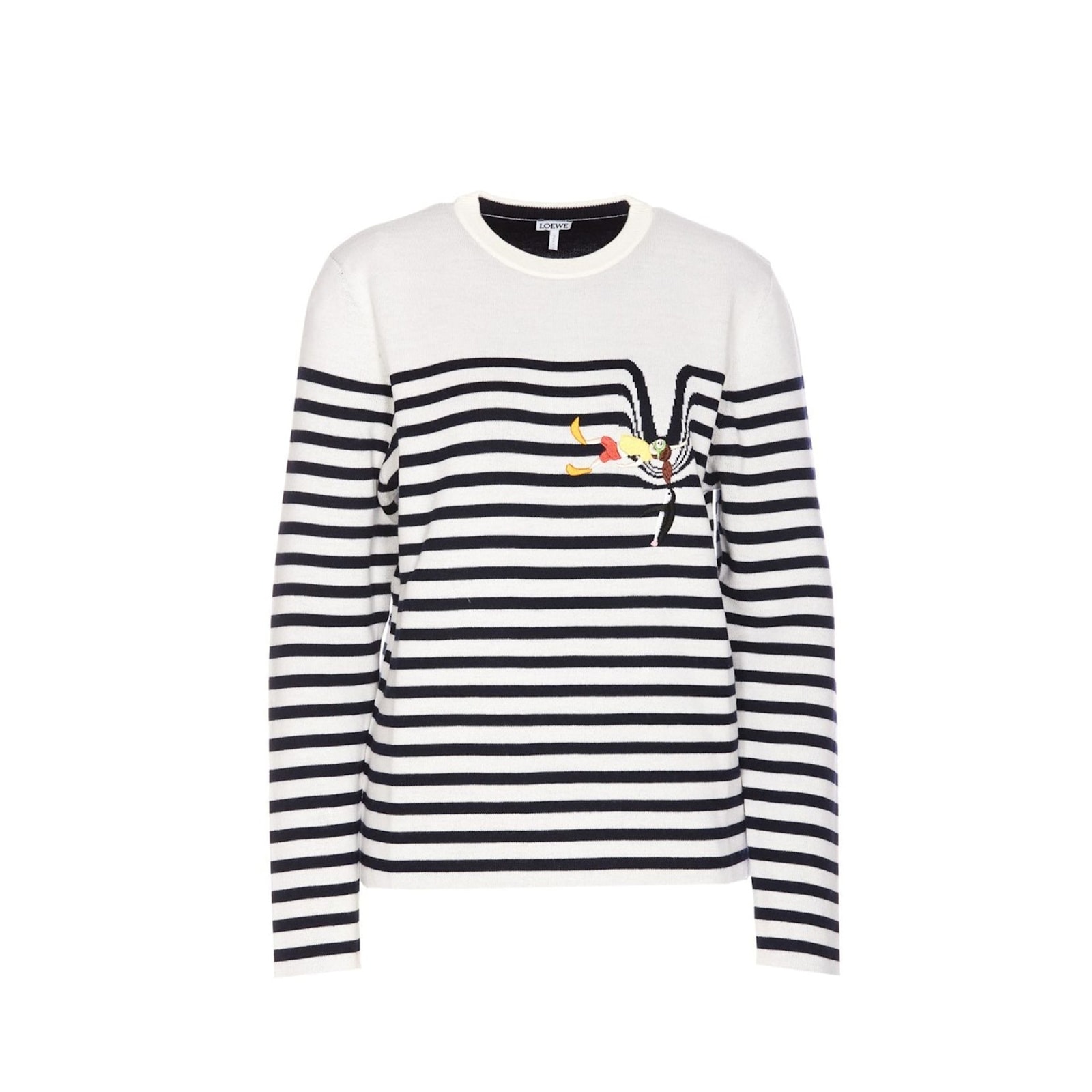 Shop Loewe X Suna Fujita Striped Sweater In White