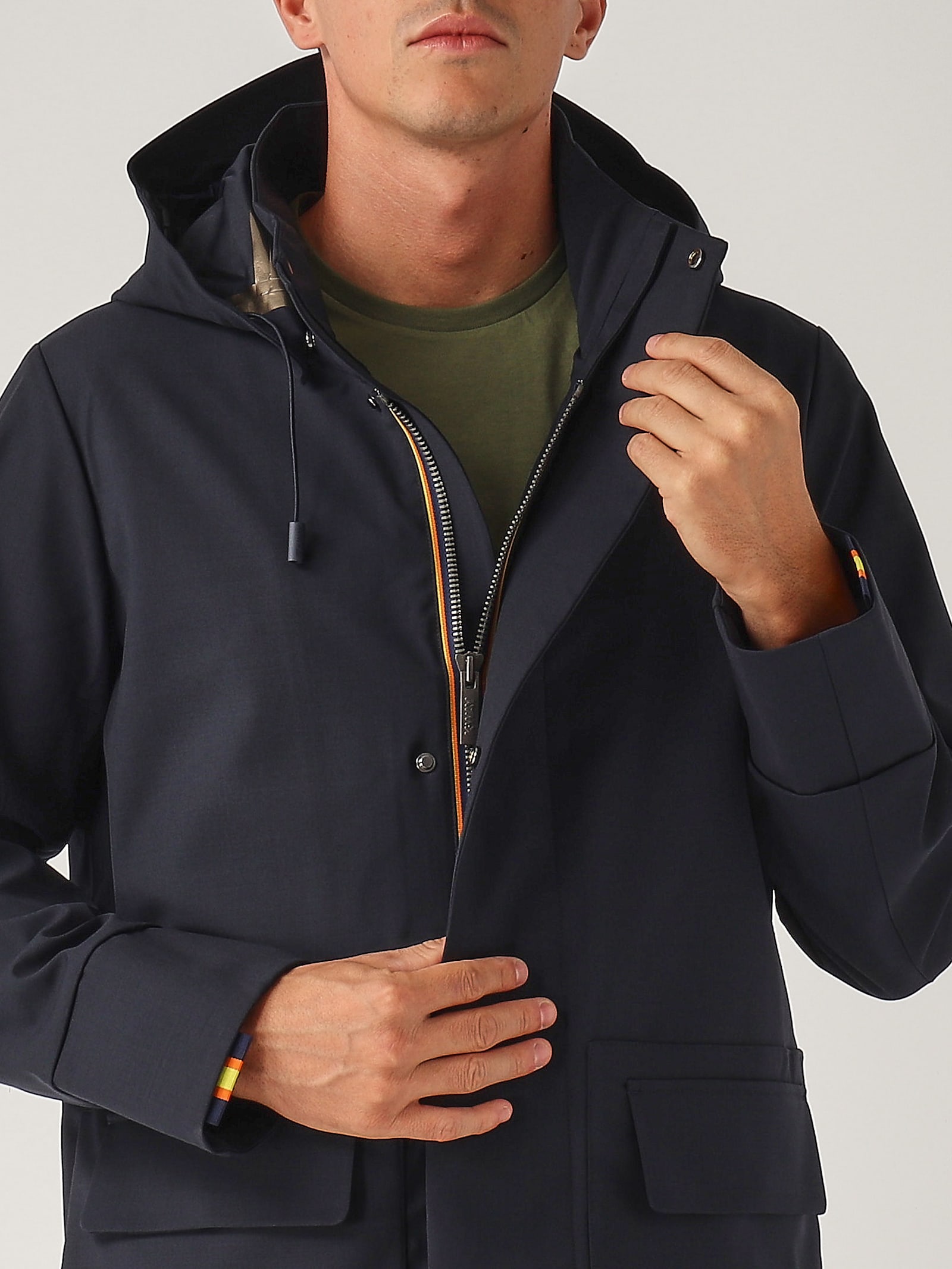 Shop K-way Erhal Tech Jacket In Navy