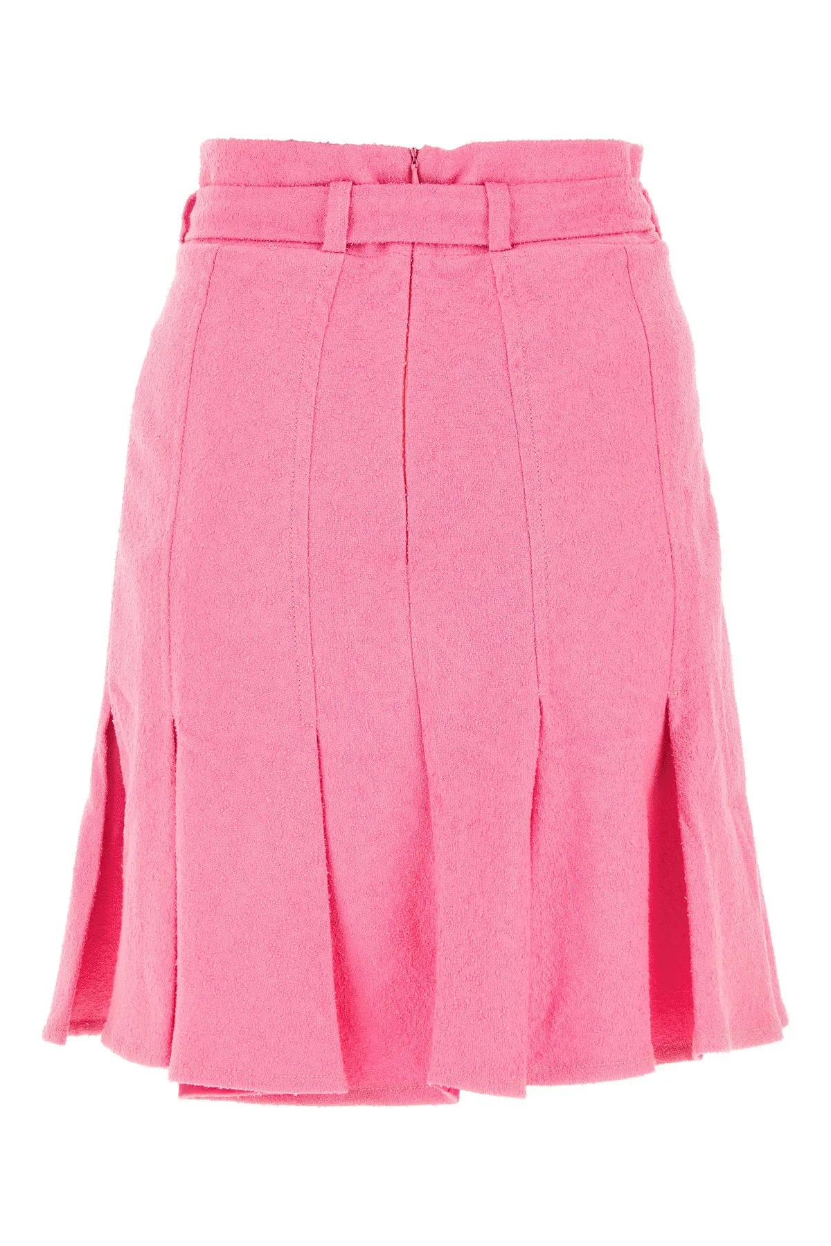 Patou Belted High-waisted Skirt In 453b